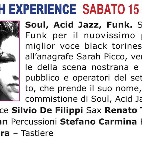 Soul Sarah Experience Soul, Acid Jazz, Funk