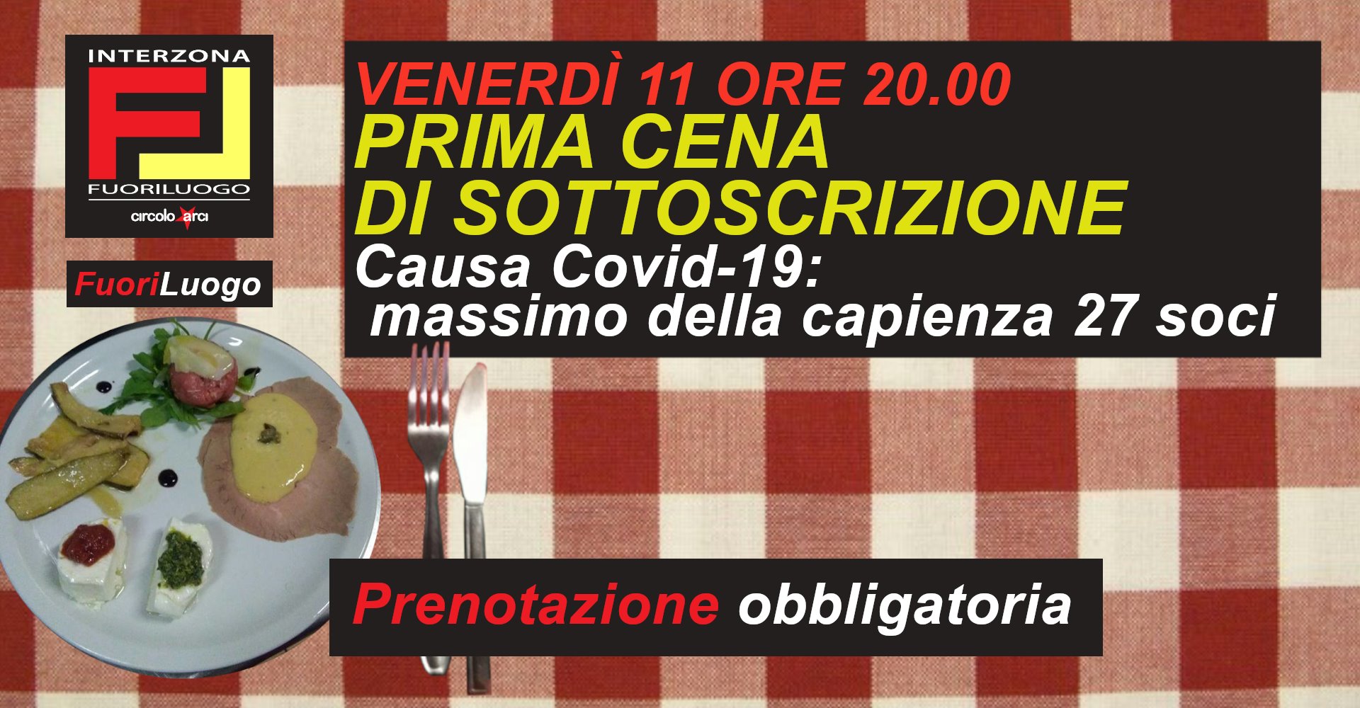 PRIMA CENA DI SOTTOSCRIZIONE