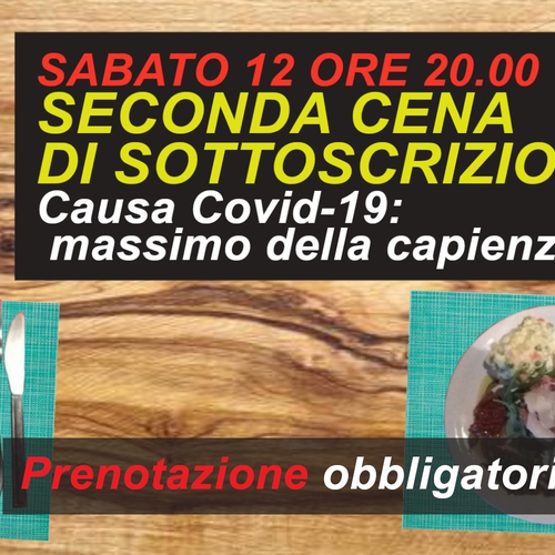 SECONDA CENA DI SOTTOSCRIZIONE