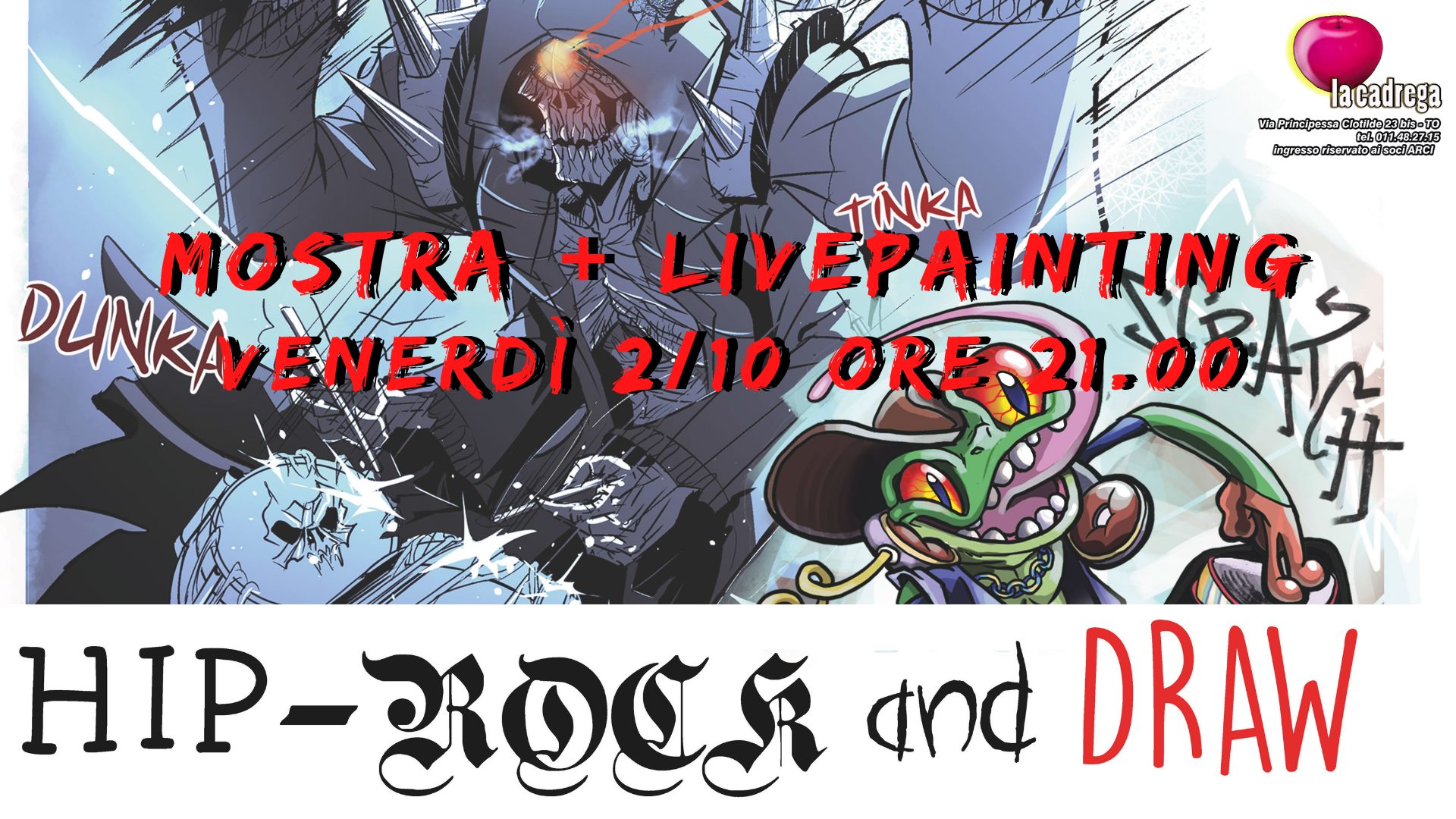 Mostra + livepainting "Hip-Rock and Draw"