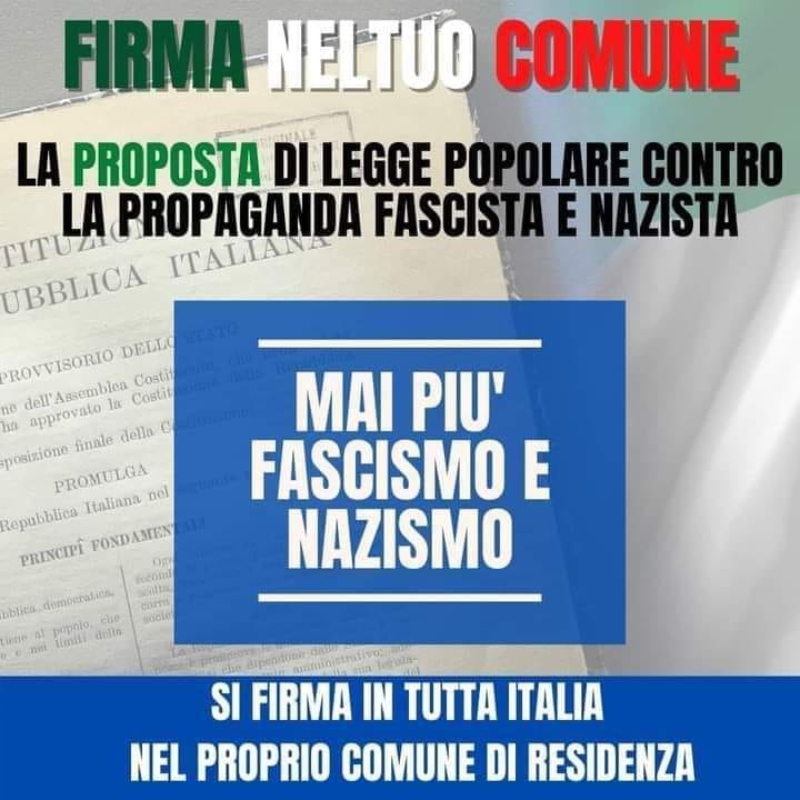 PROGETTO DI LEGGE DI INIZIATIVA POPOLARE CONTRO LA PROPAGANDA E LA DIFFUSIONE DI MESSAGGI INNEGGIANTI AL FASCISMO