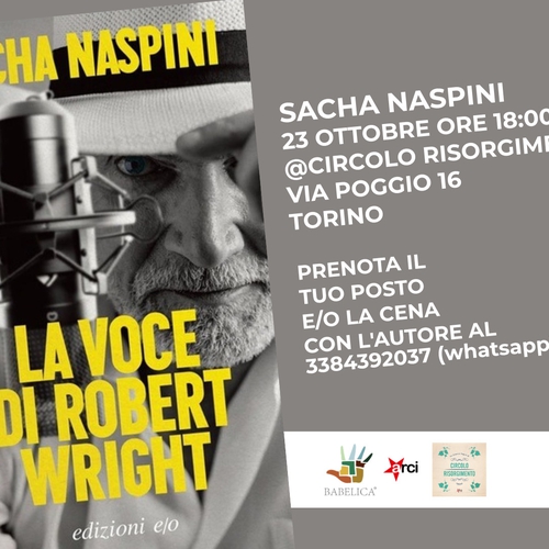 Sacha Naspini presenta La voce di Robert Wright