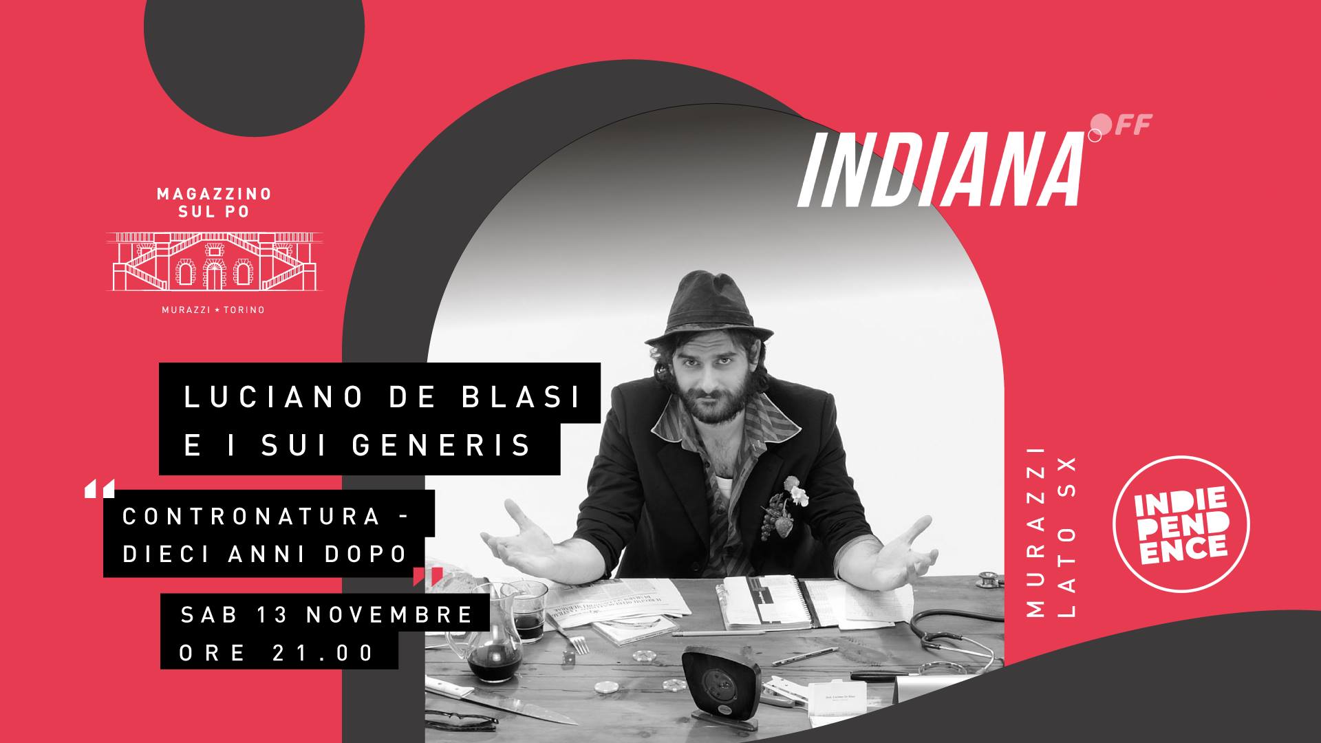 LUCIANO DE BLASI e i SUI GENERIS - "Contronatura / 10 anni dopo" | Indiana OFF #4