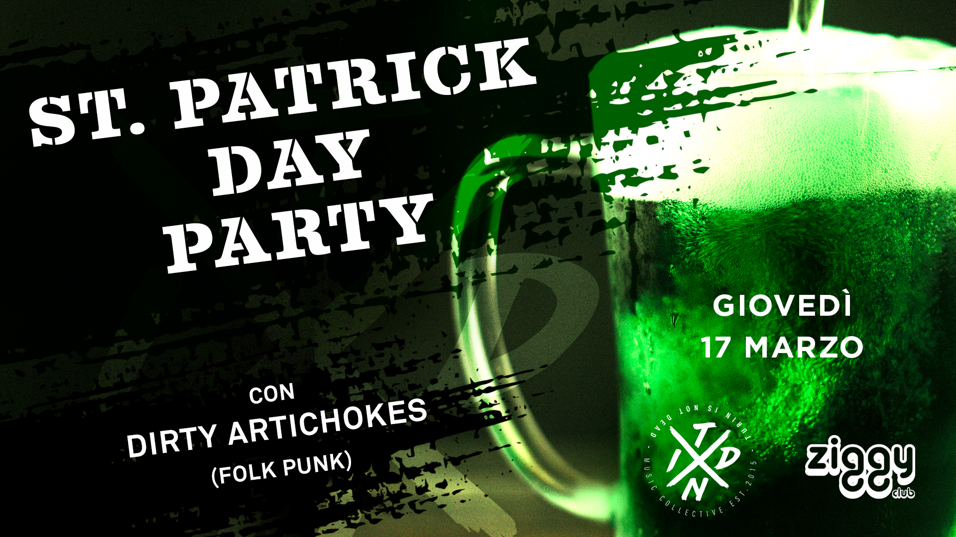 T.I.N.D. live: ST. PATRICK DAY PARTY con DIRTY ARTICHOKES (folk punk)