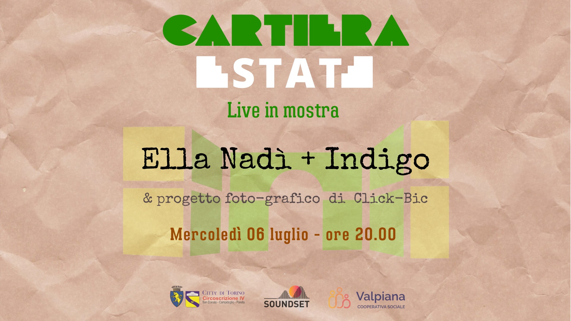 Cartiera Estate {LIVE IN MOSTRA} Ella Nadì + Indigo & progetto foto-grafico di Click-Bic