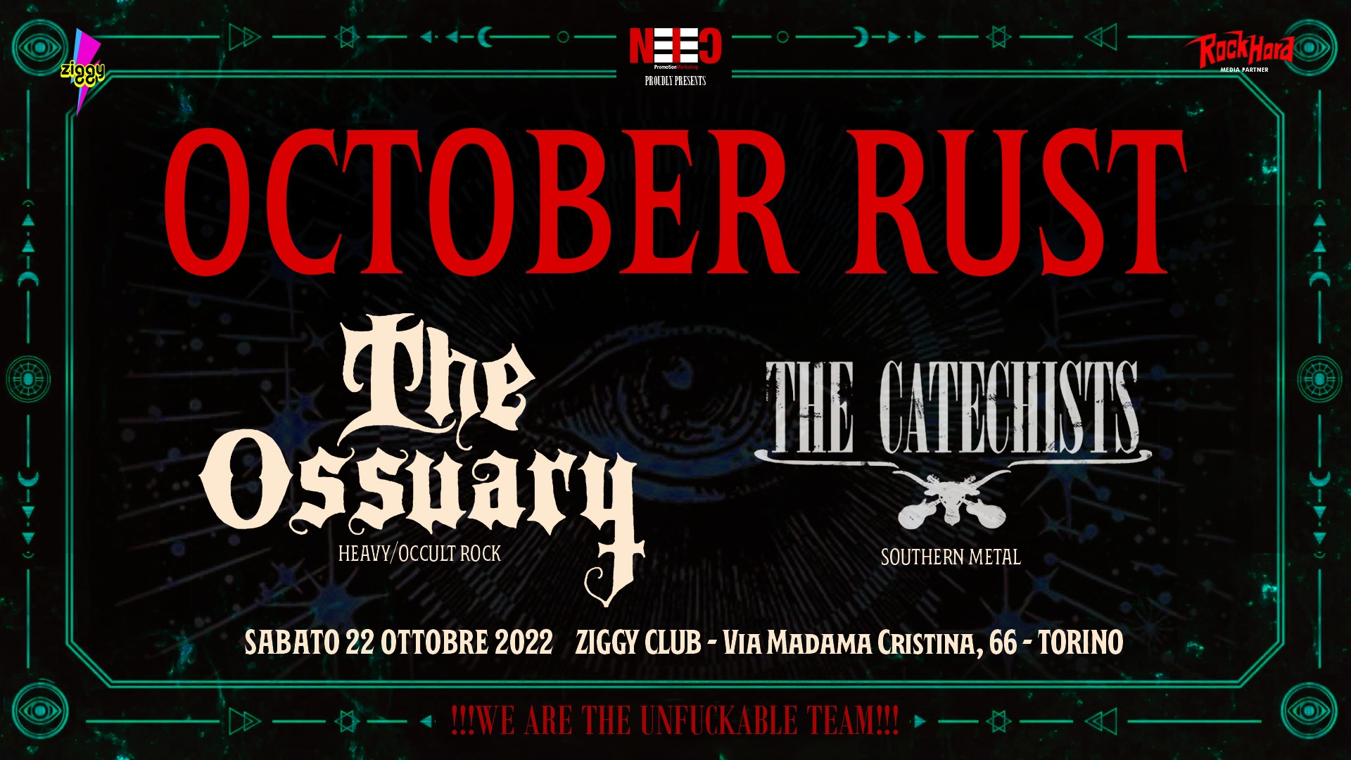 OCTOBER RUST: THE OSSUARY e THE CATECHISTS in concerto 