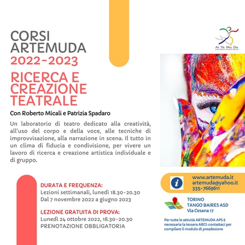 Lezione aperta di prova del Corso Base di Teatro