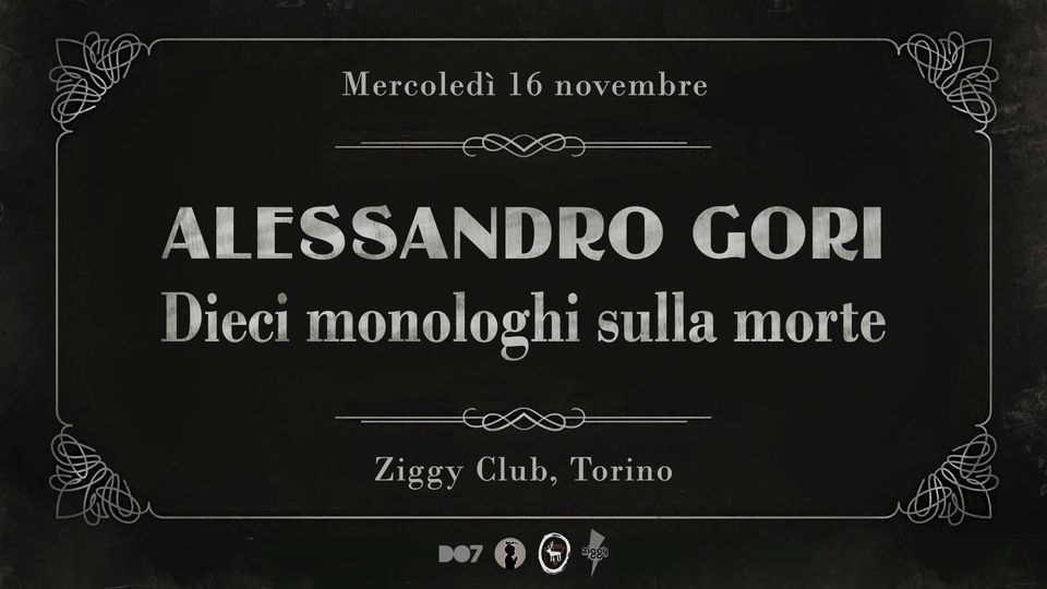 Alessandro Gori in "Dieci Monologhi sulla Morte"