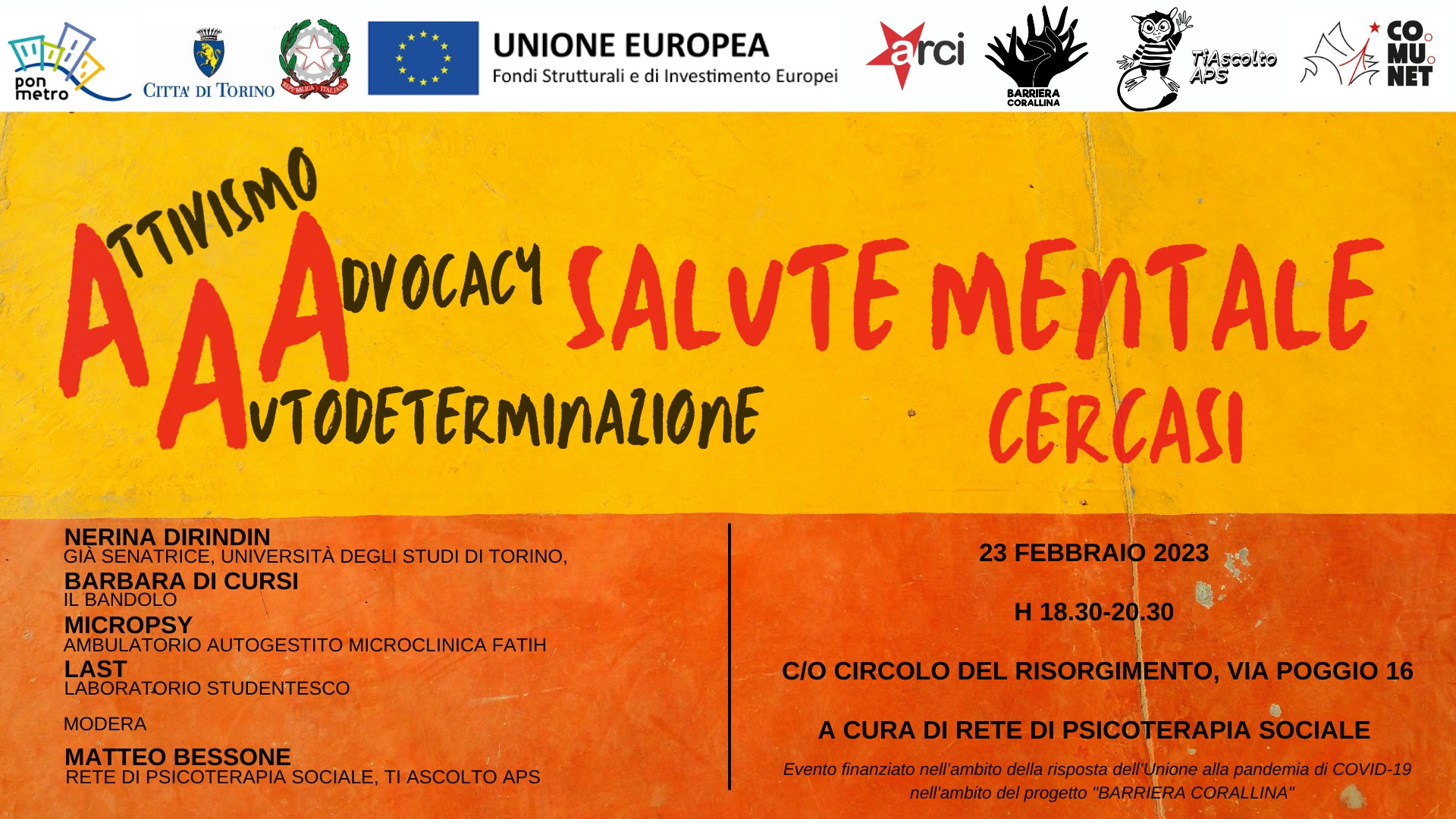 AAA Salute Mentale Cercasi: Attivismo, Advocacy, Autodeterminazione per la Salute Mentale