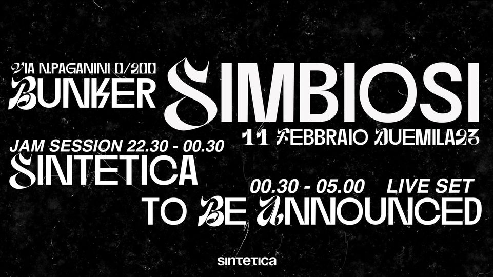 SIMBIOSI Jam session elettronica - 11/02 - Bunker