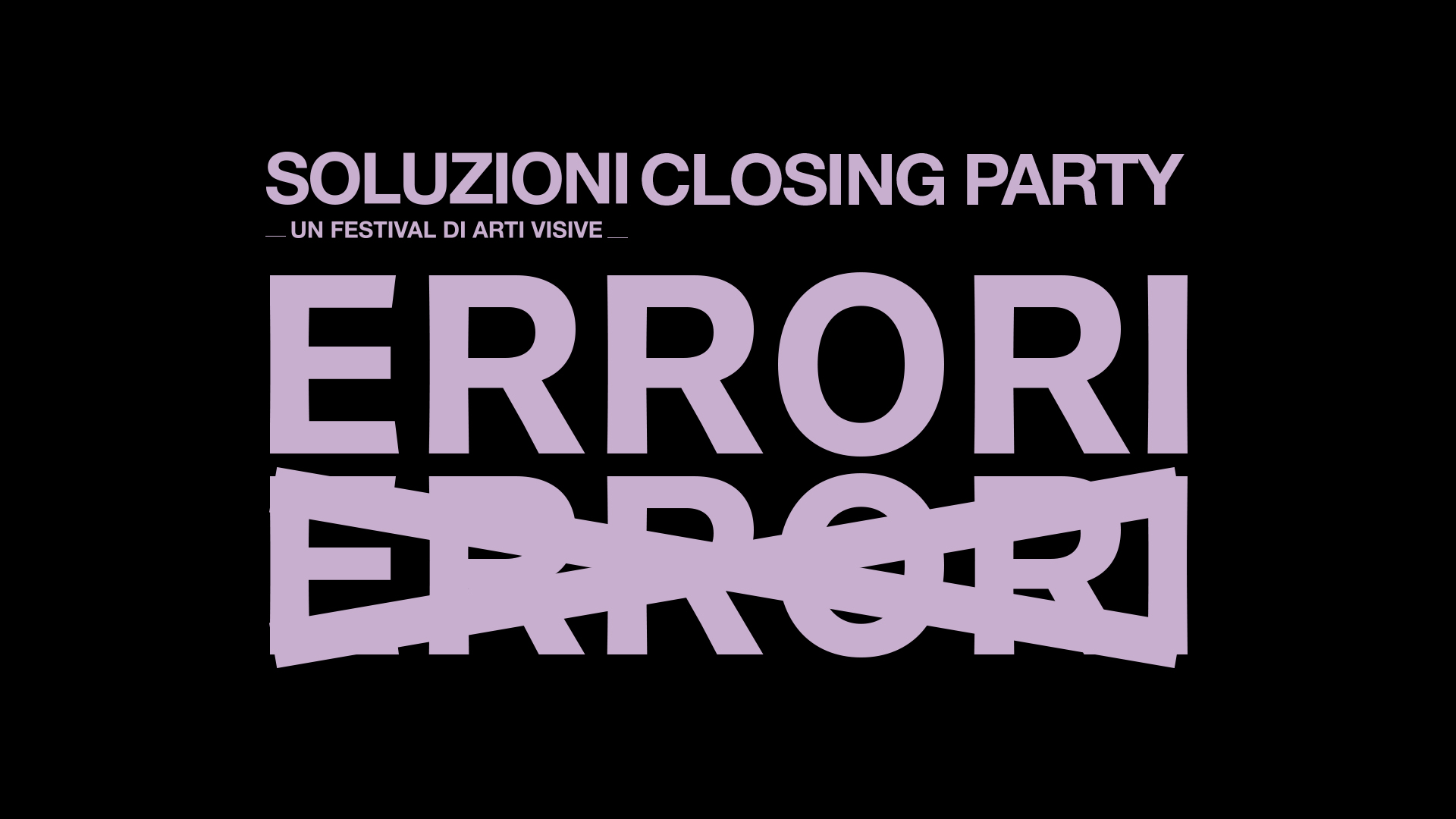 SOLUZIONI Closing Party - ERRORI