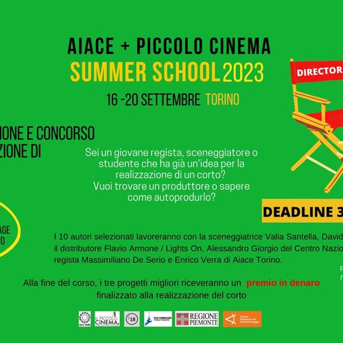 AIACE SUMMER SCHOOL 2023 - Stage di formazione e concorso per la realizzazione di cortometraggi