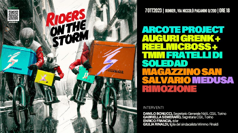 RIDERS ON THE STORM - Creazione della cassa di Mutua Solidarietà Rider "Mimmo Rinaldi"