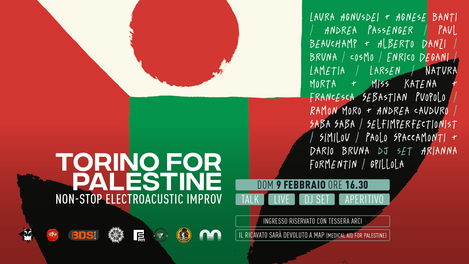 Torino for Palestine: talk, live & dj set - Raccolta fondi