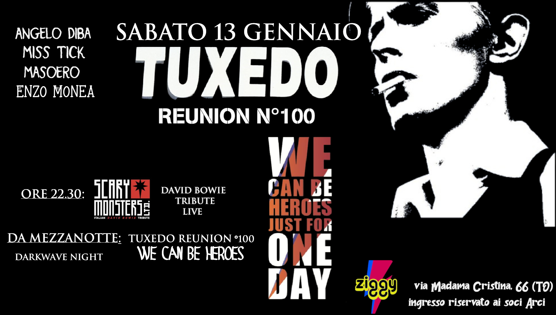 Tuxedo Reunion n°100: We can be heroes- David Bowie Celebration Night