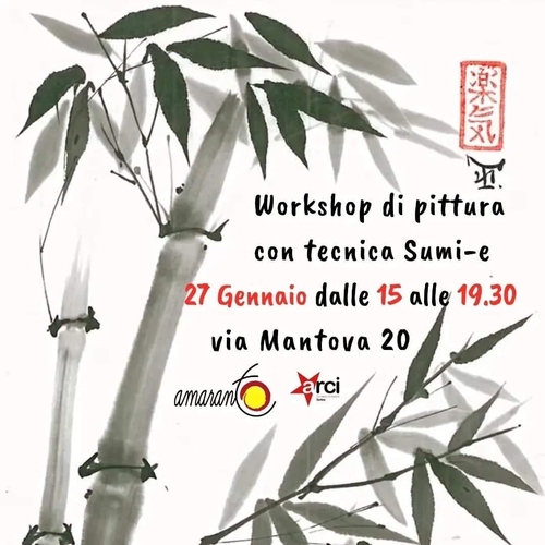 Workshop di pittura con tecnica Sumi-e