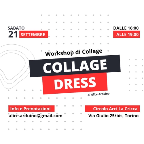 Workshop di collage - progetto collage dress