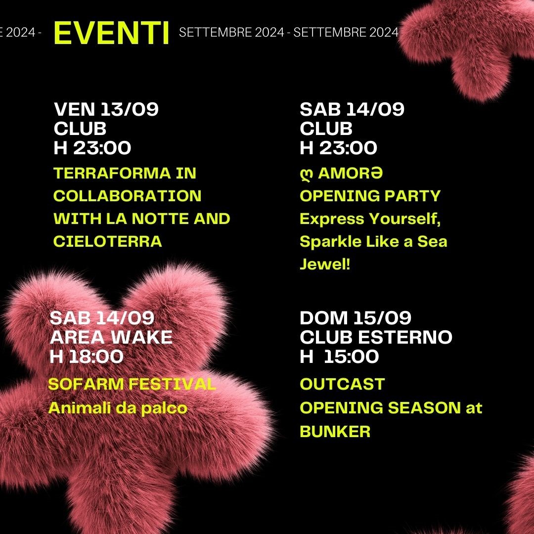 Eventi al Bunker Questo Weekend