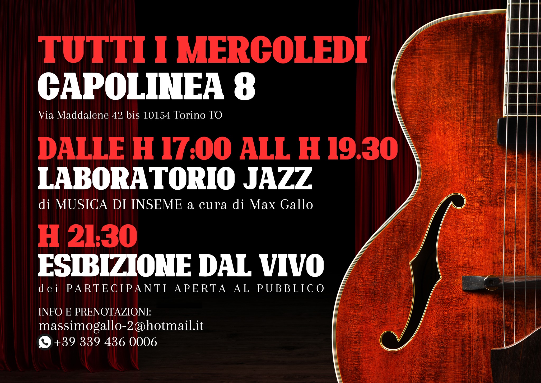 LABORATORIO E CONCERTO DI MUSICA DI INSIEME JAZZ