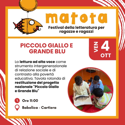 Piccolo giallo, grande blu: evento di restituzione