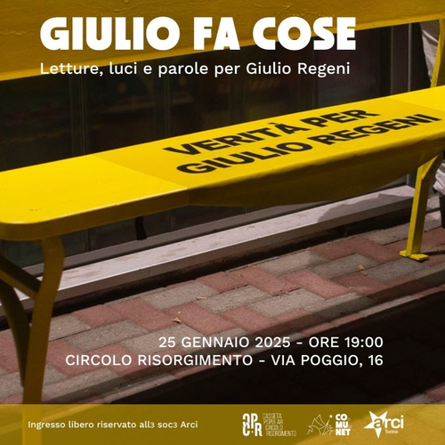GIULIO FA COSE - Letture,luci e parole per Giulio Regeni
