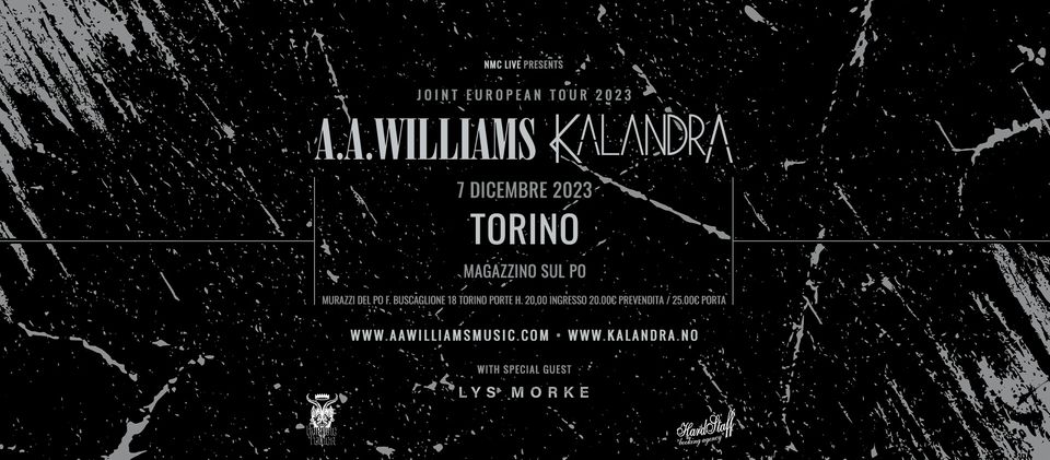 A.A. Williams + Kalandra + Llys Morke Live