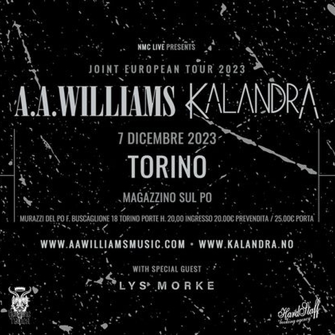 A.A. Williams + Kalandra + Llys Morke Live
