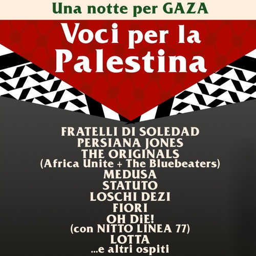 Una Notte per Gaza – Voci per la Palestina | 14 ottobre, Pala Gianni Asti