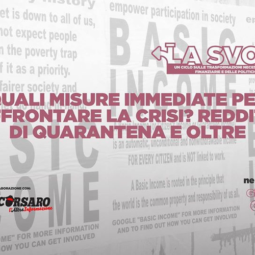 Reddito di quarantena e altre misure per affrontare la crisi