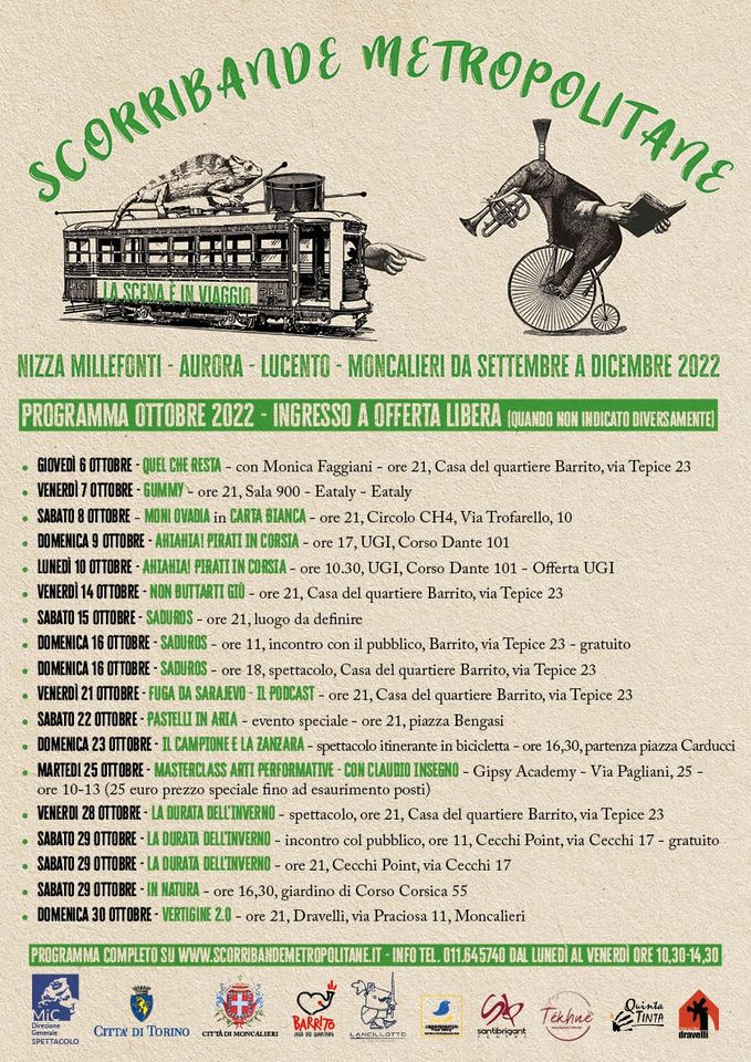SCORRIBANDE METROPOLITANE - Programmazione di ottobre