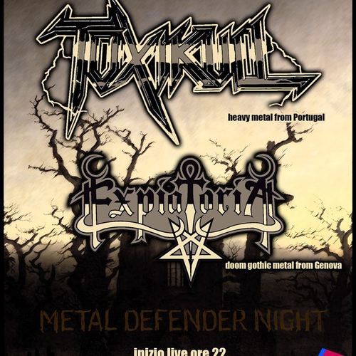 Domenica nera: TOXIKULL (Portogallo) + EXPIATORIA (Genova Italy)