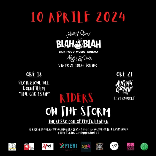 Riders On The Storm - docufilm e live concert per sostenere la cassa di mutuo soccorso Mimmo Rinaldi