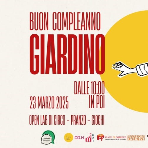 Buon Compleanno Giardino! 23 Marzo dalle 10 