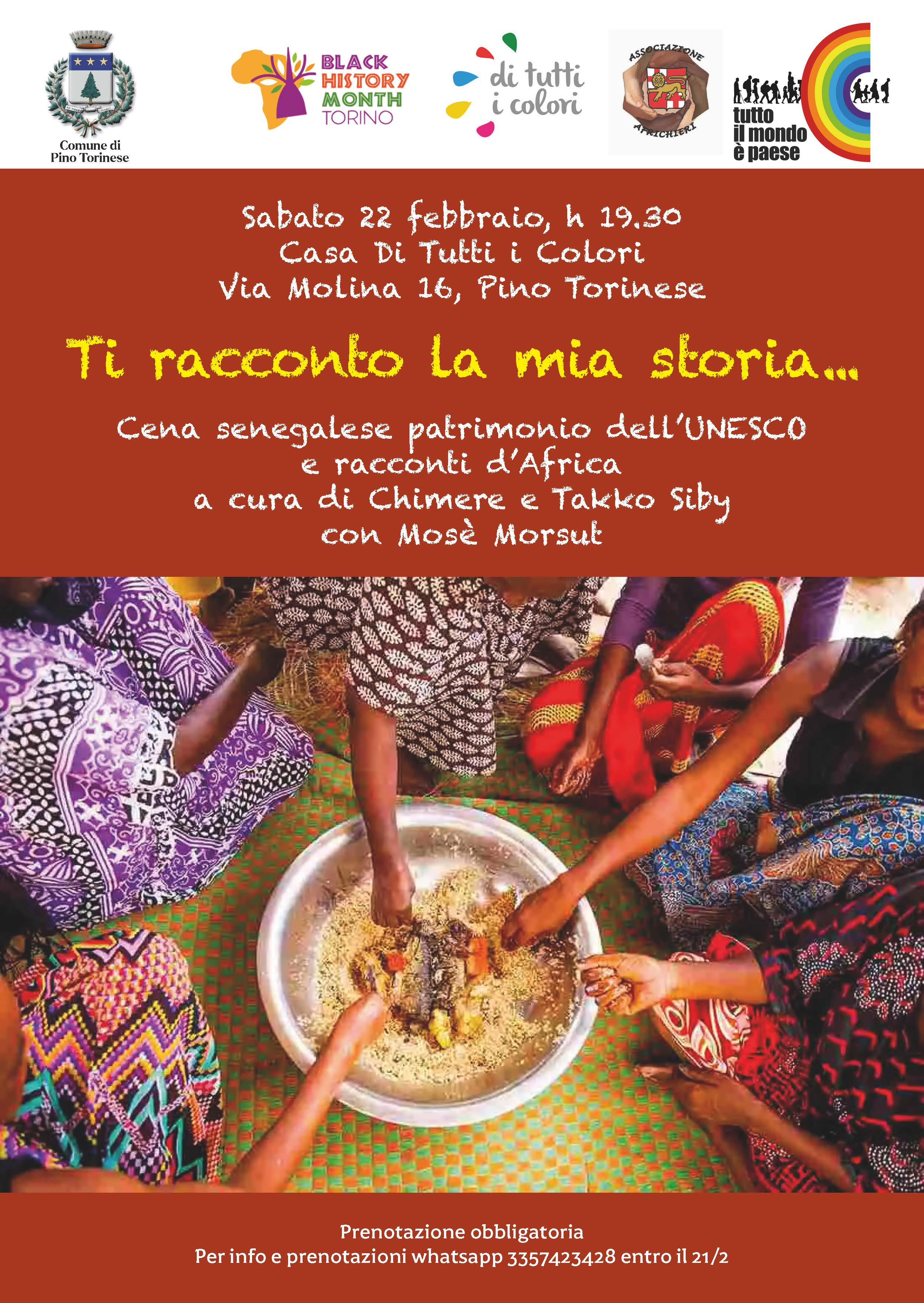 Ti racconto la mia storia - Cena senegalese, accompagnata da racconti di vita e musica