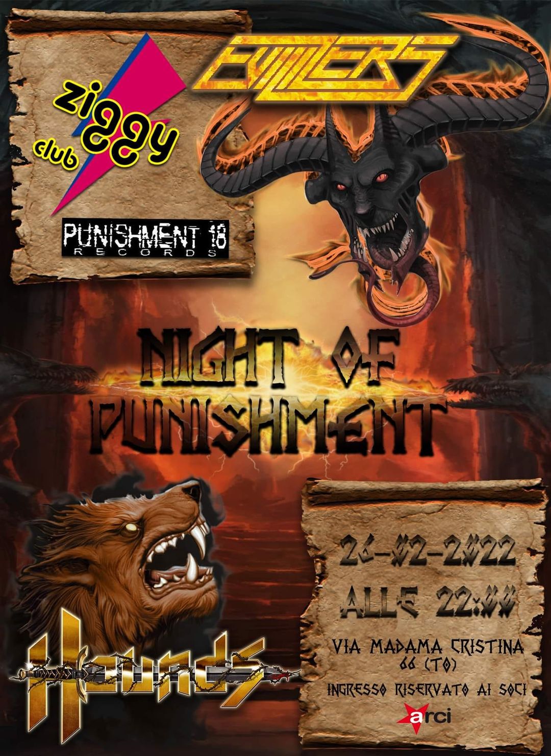 HOUNDS + EVILIZERS - Night of Punishment