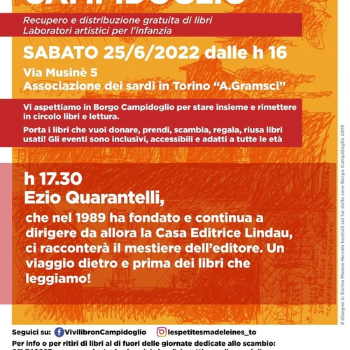 VIVILIBRON CAMPIDOGLIO. Recupero e distribuzione gratuita di libri