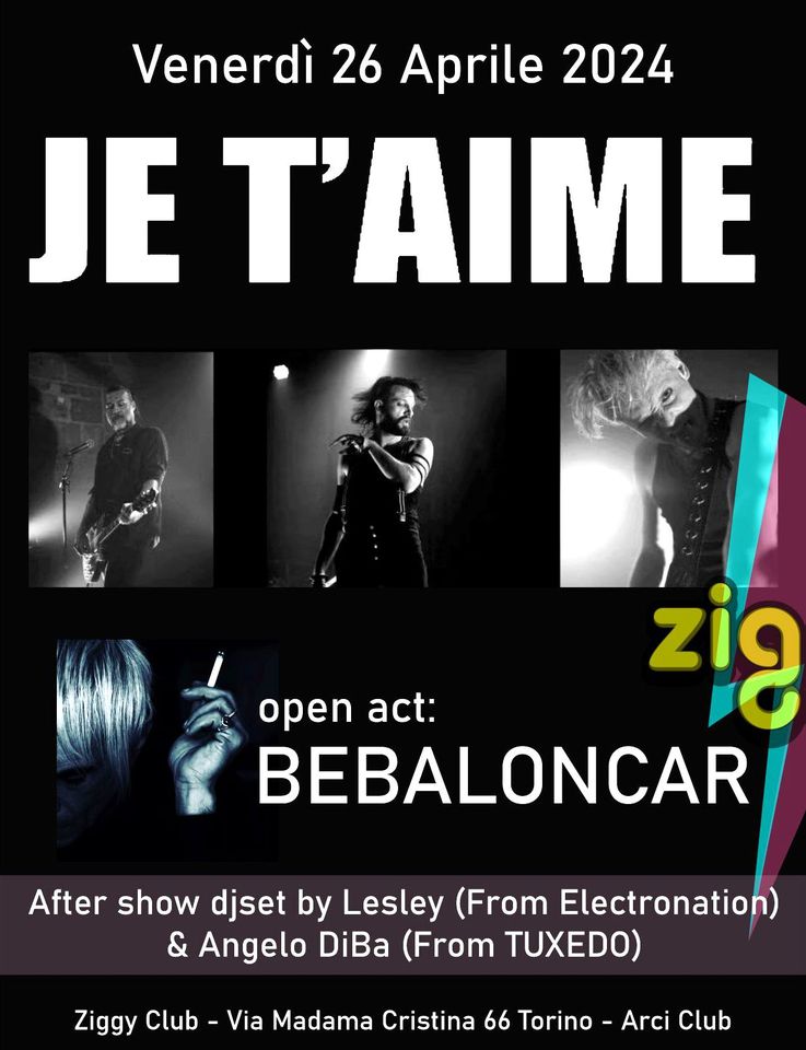 JE T'AIME+BABALONCAR+DJS Lasley e Angelo DiBa