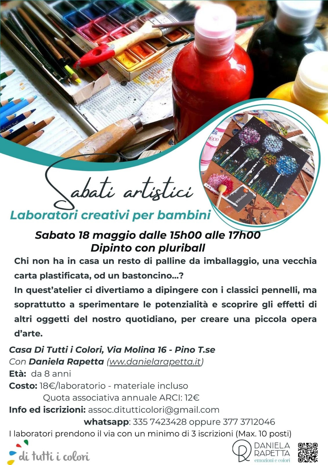 Sabati artistici: laboratori creativi per bambini