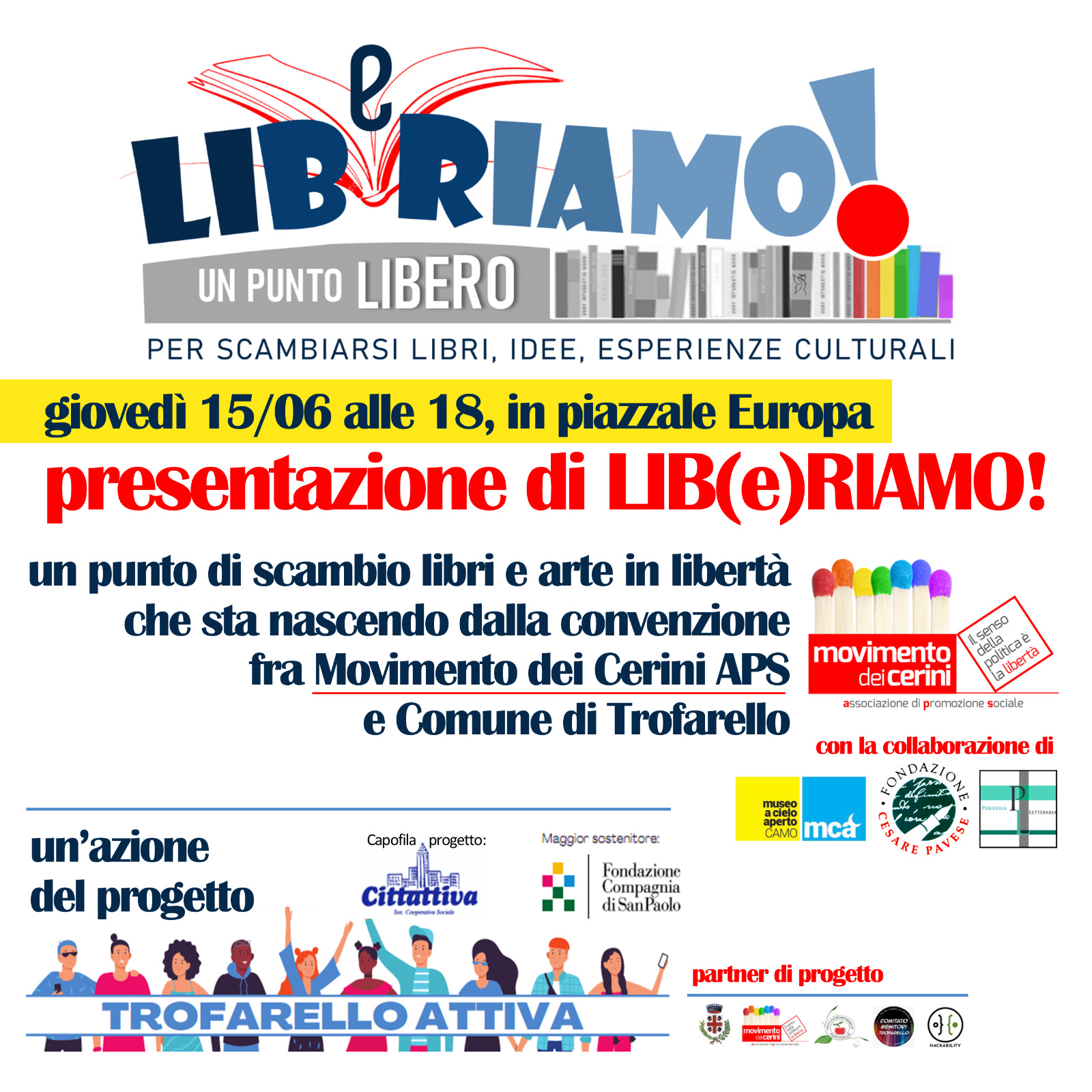 “LIB(e)RIAMO!” PUNTO DI LIBERO SCAMBIO LIBRI E COMUNICAZIONE ARTISTICA