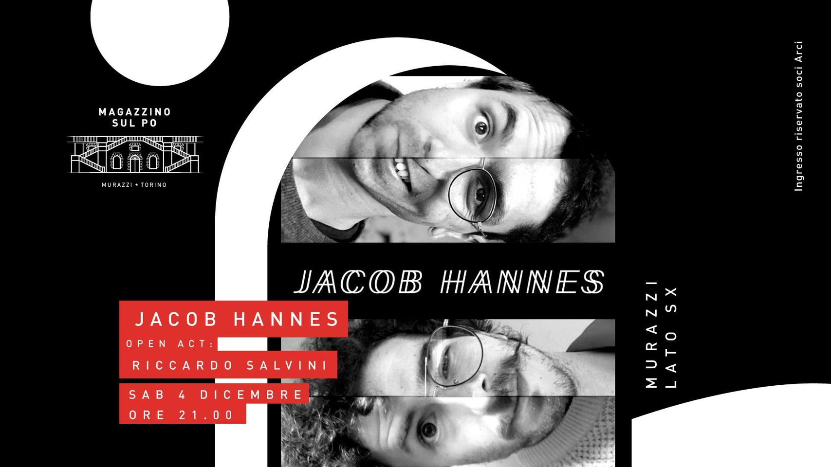 JACOB HANNES, opening act: Riccardo Salvini - LIVE @ Magazzino sul Po