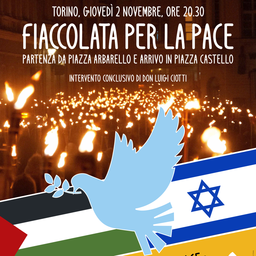 Israele e Palestina: fermiamo la violenza, riprendiamo per mano la Pace. Manifestazione 2 Novembre, Piazza Arbarello