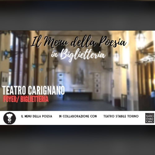Il Menu della Poesia IN BIGLIETTERIA - Teatro Stabile Torino