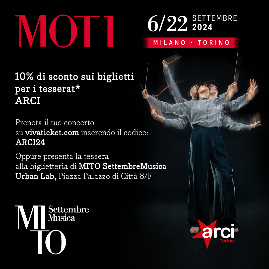 MITO - SettembreMusica 2024. Biglietti scontati per Soc* Arci