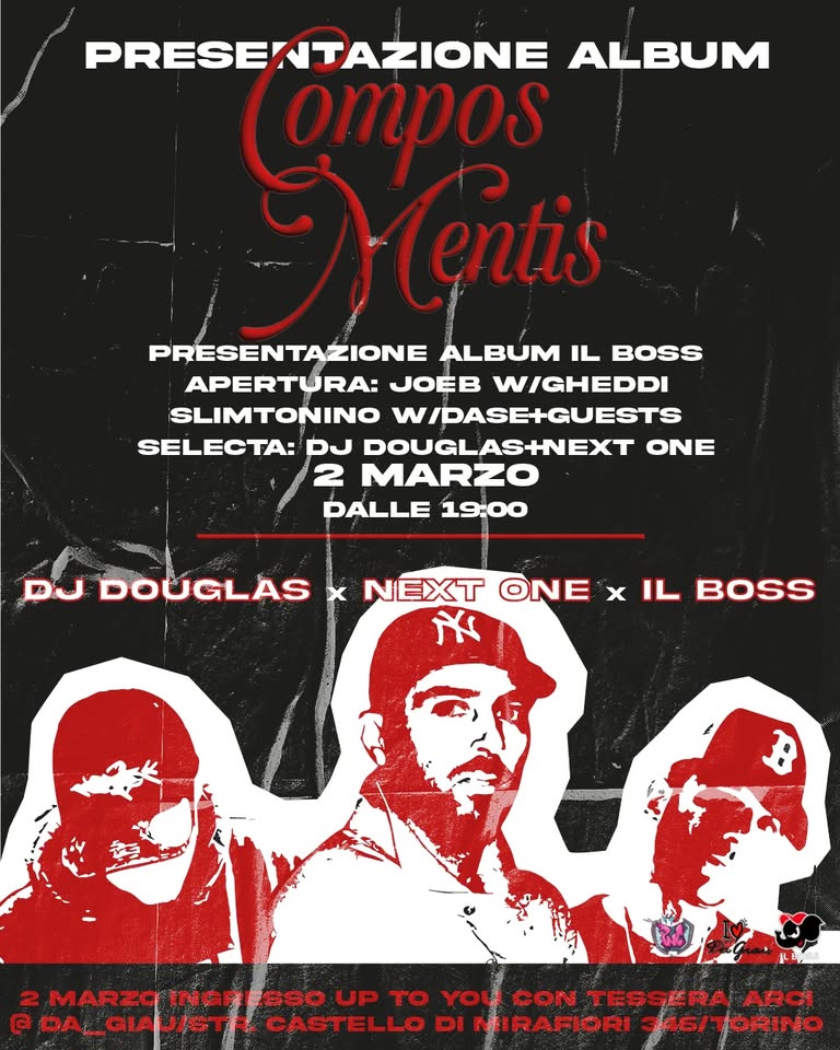 Live with Next One - Presentazione dell'album ''Compos Mentis'' di @aka_ilboss