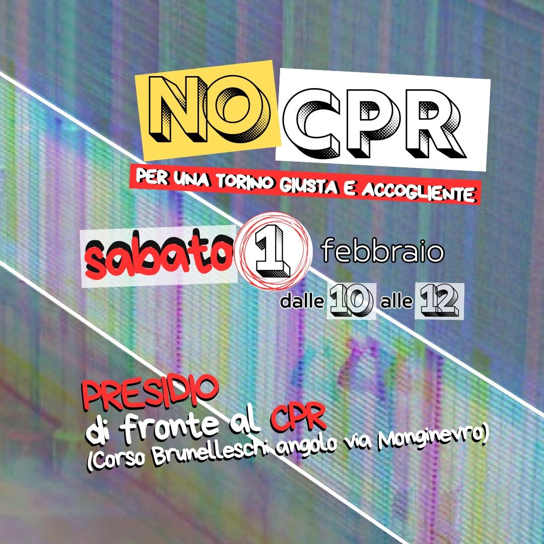 NO CPR - presidio sabato 1° febbraio in corso Brunelleschi