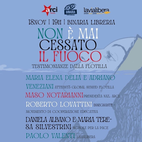 Non è mai cessato il fuoco. Dalla Global Sumud Flottilla a Torino
