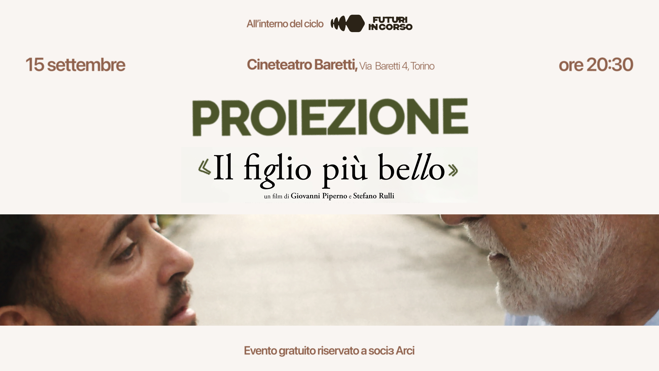 "Il figlio più bello": proiezione e incontro con Stefano Rulli