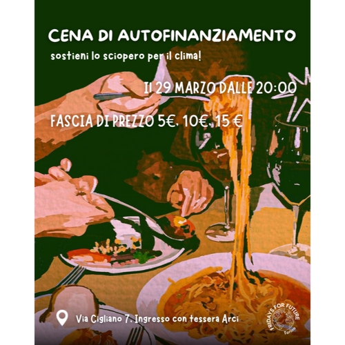 CENA DI AUTOFINAZIAMENTO - Fridays For Future