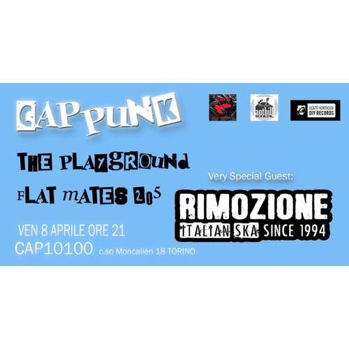 CAP PUNK - RIMOZIONE Italian Ska since 1994 + THE PLAYGROUND + FLATMATES 205