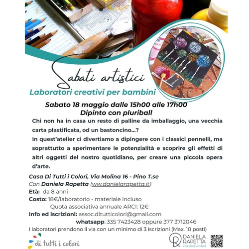 Sabati artistici: laboratori creativi per bambini